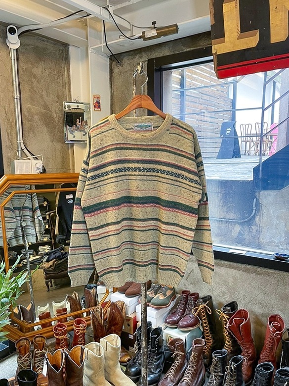 (FRANCE MADE)VINTAGE WOOL MOHAIR KNIT(M)
